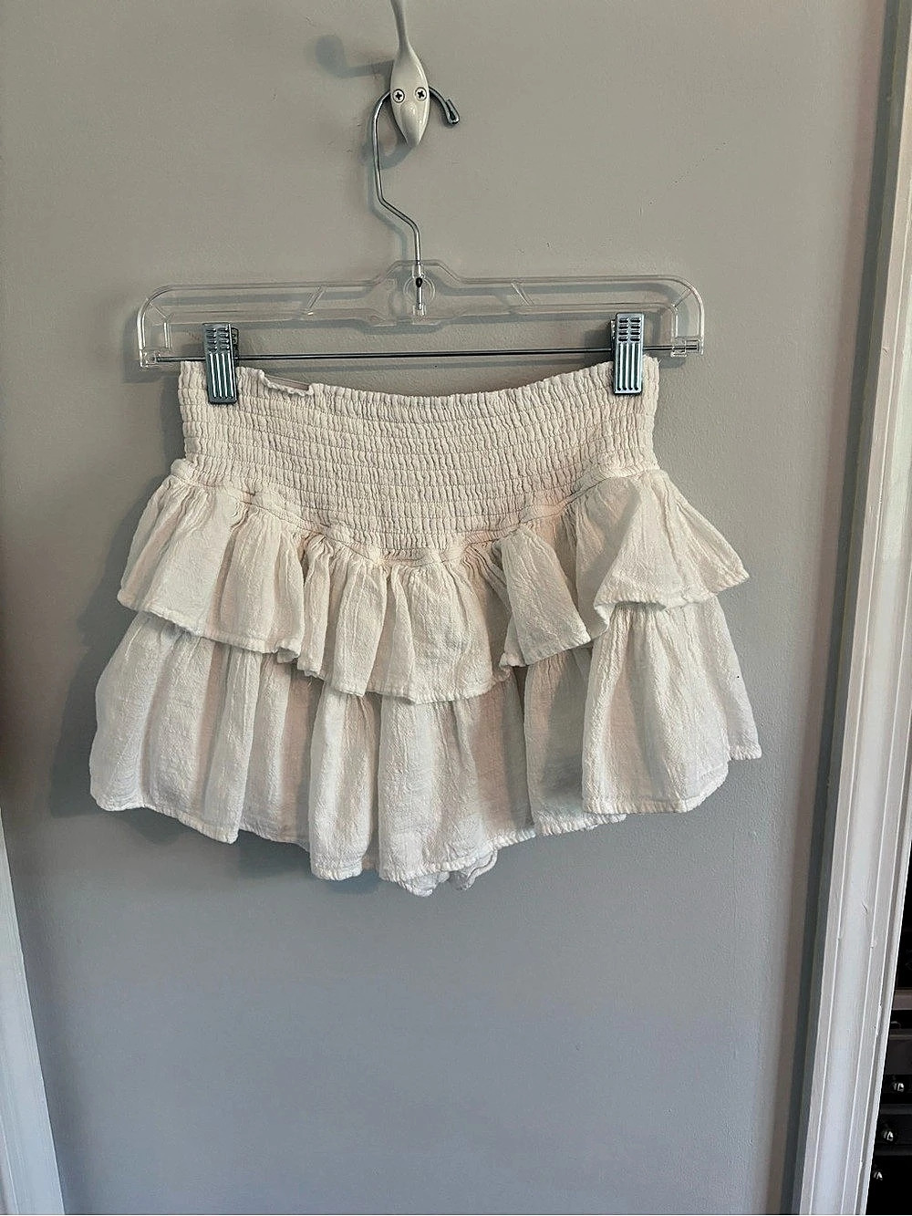 Blanco by Nature Lola Ruffled Skort Small White